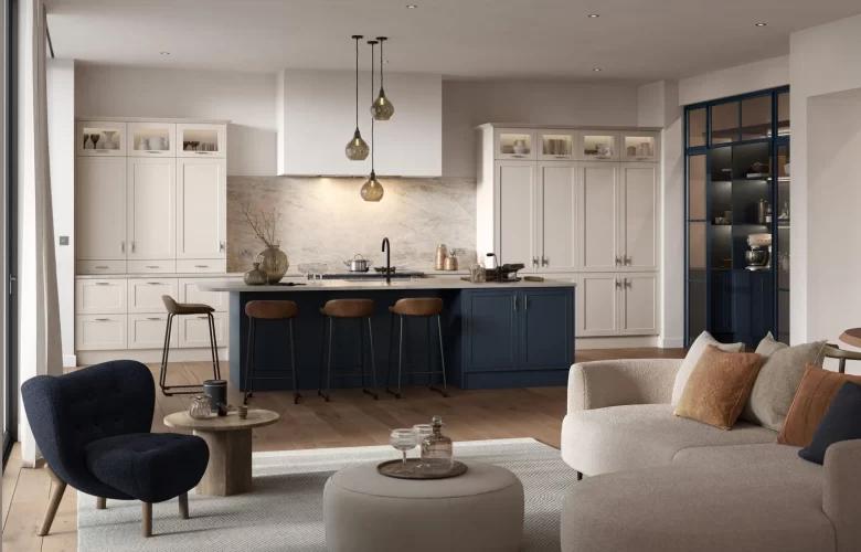 Arrington | Shell and Slate Blue